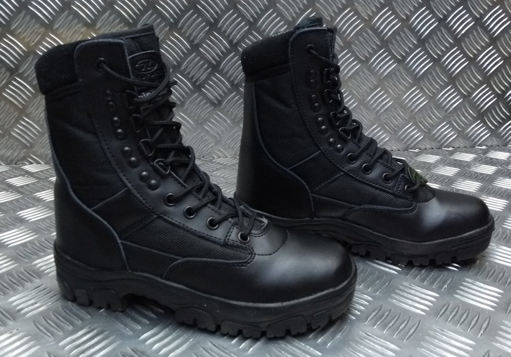 Lightweight Combat Boots With Shock Absorbing Anti Slip Soles Highlander UK4