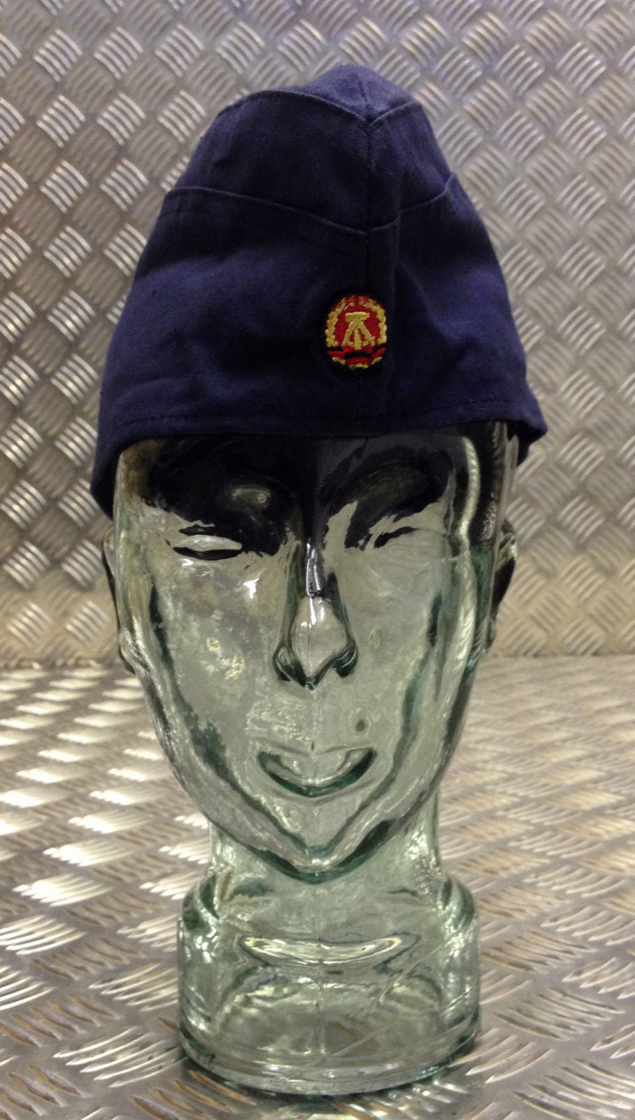 Genuine East German Army/Navy Flat Cap / Envelope/Forage Hat. Blue - All Sizes