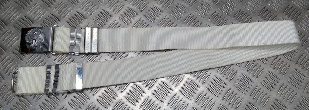 Abu Dhabi Belt White Nylon With Buckle For Ceremonial & Parade Duties