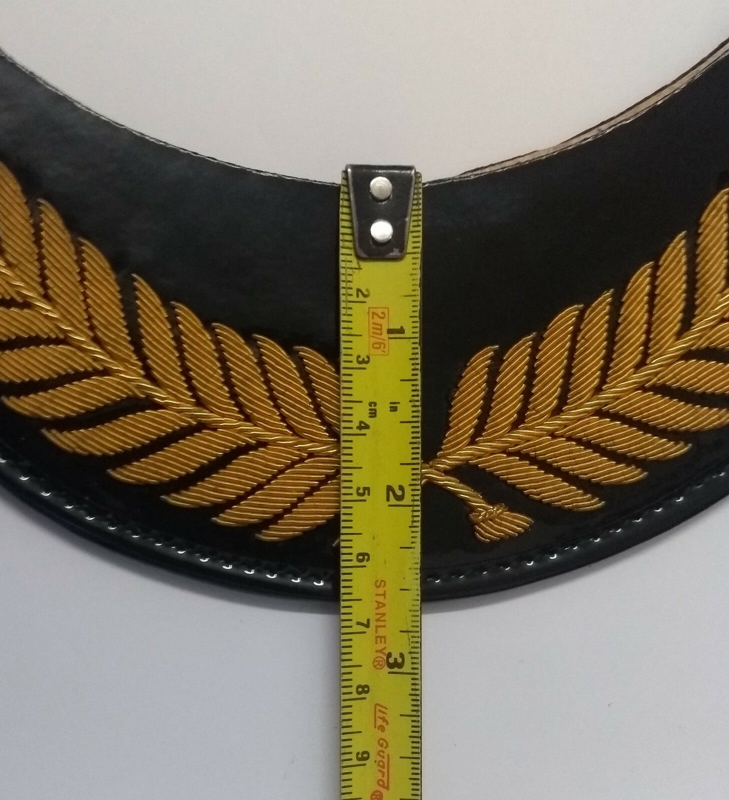 Genuine British Made Senior Officer Gold Wire Palm Leaf Dress Cap Peak