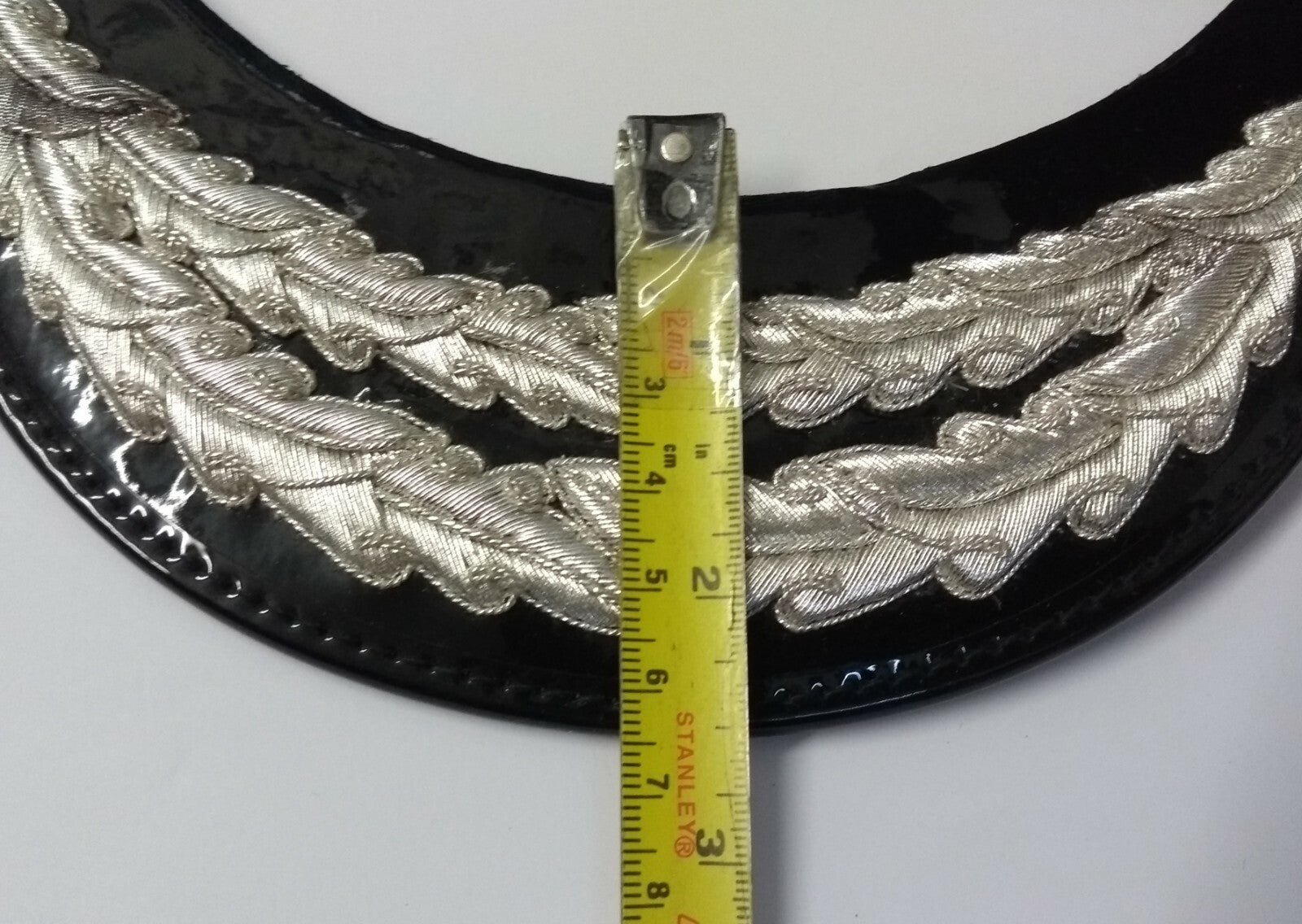 Genuine British Made Senior Officer Silver Leaf Braid Dress Cap Peak X1