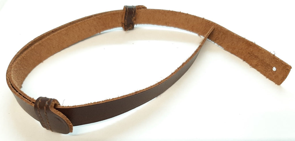 No2 Army Chinstrap Brown Leather Officers Khaki Hat Chin Strap- NEW