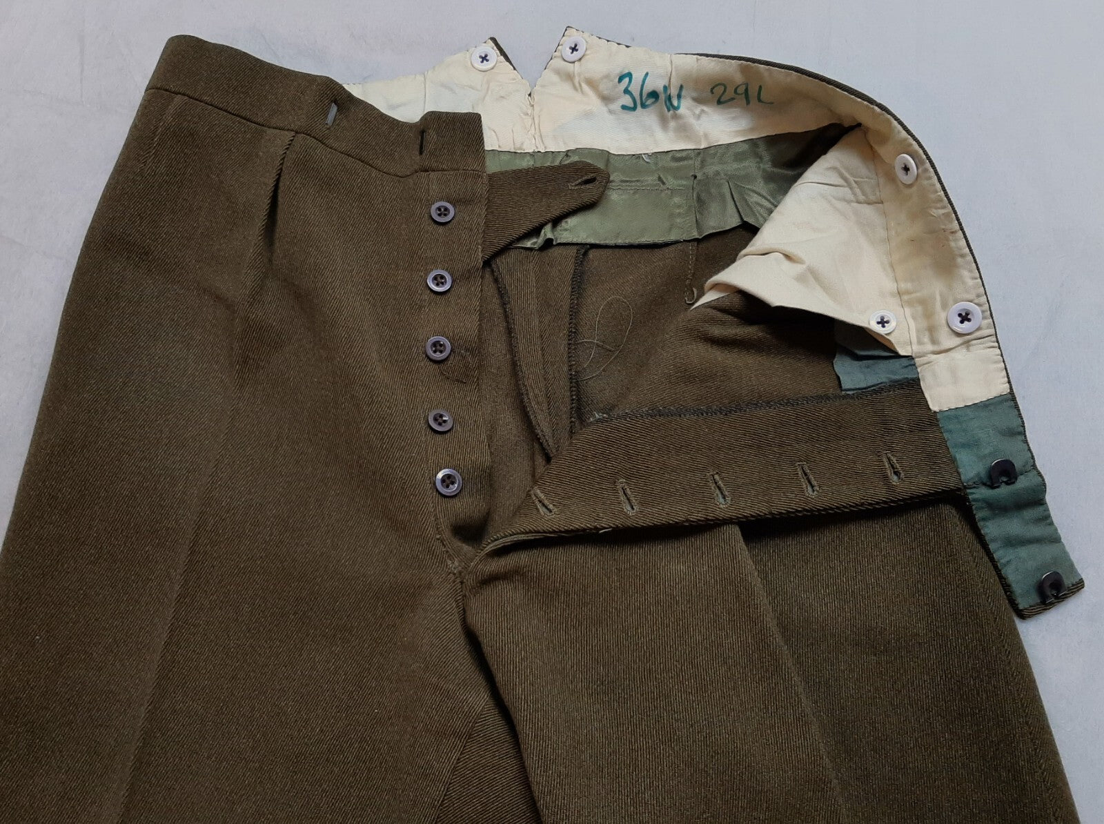 No2 Officers Trousers British Army Wing Back Old Pattern Uniform Dress W35"
