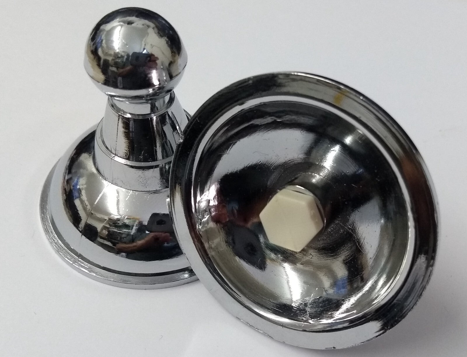 Pith Dome Top Ornamental Plain Decoration For Headwear Screw Mount X 2 - NEW