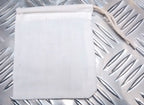 Genuine UK Small White Drawstring Cotton Bag/Mini Pouch Jewellery x 2
