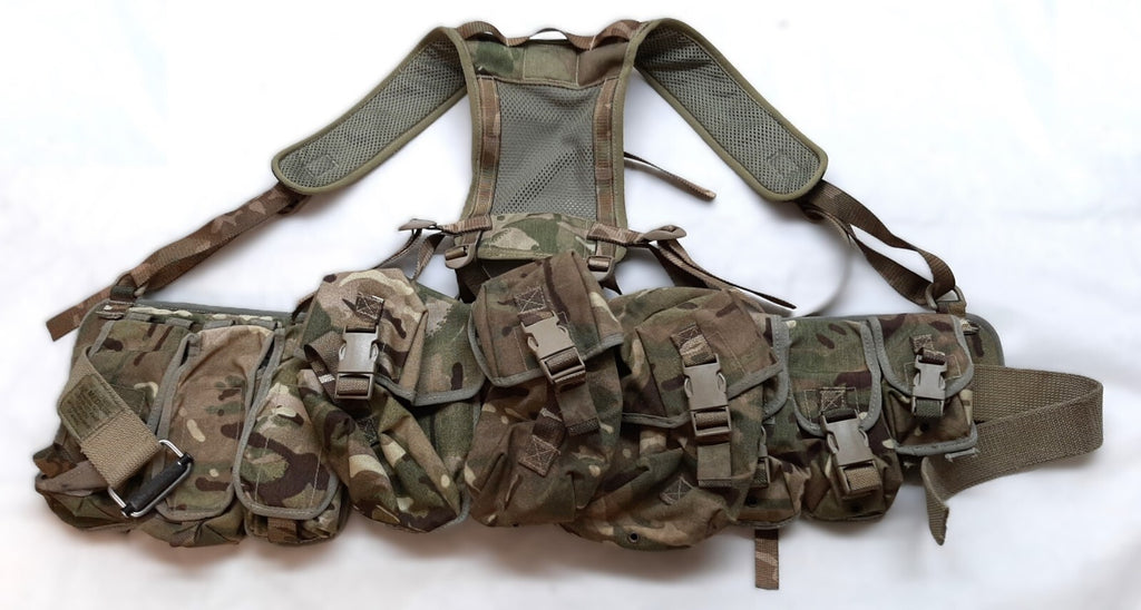 Airborne Army Webbing MTP British Assault Camo Belt Yoke Osprey IVA Pouches (9)