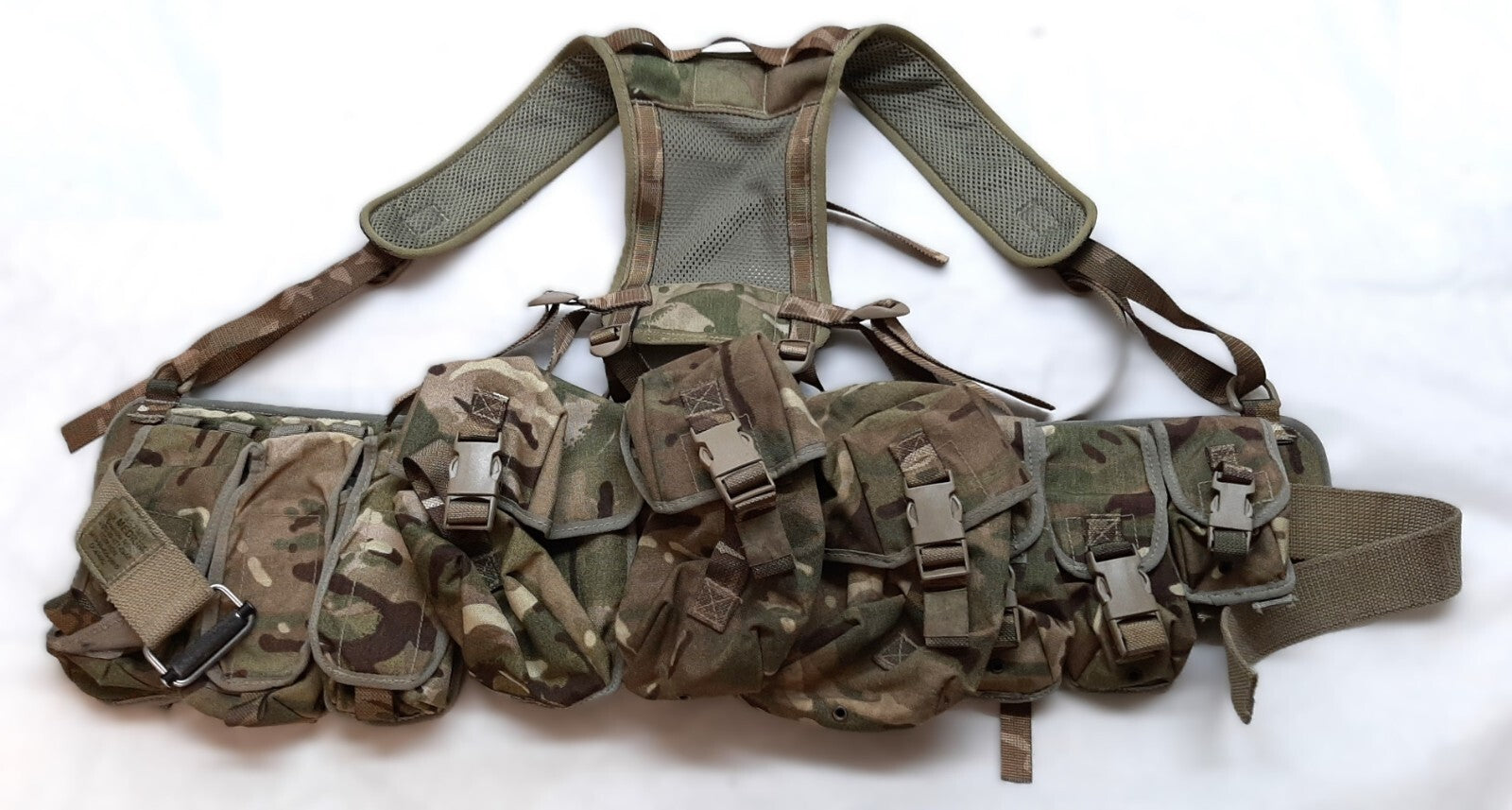 Airborne Army Webbing MTP British Assault Camo Belt Yoke Osprey IVA Pouches (9)