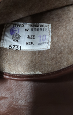 Vintage RAF Royal Air Force Pilot/Aircrew Brown Leather Glove Left Hand only Size 10