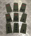 British OD Cadet / CCF Green Rank Slide Various Ranks NEW