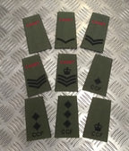 British OD Cadet / CCF Green Rank Slide Various Ranks NEW