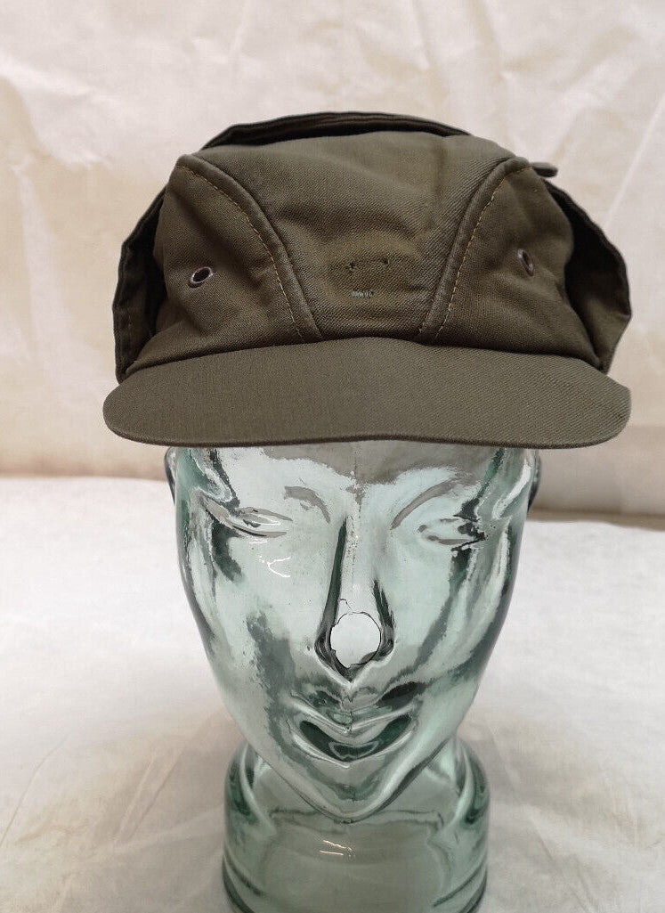 Vintage Green Czech Cap Flap Hat