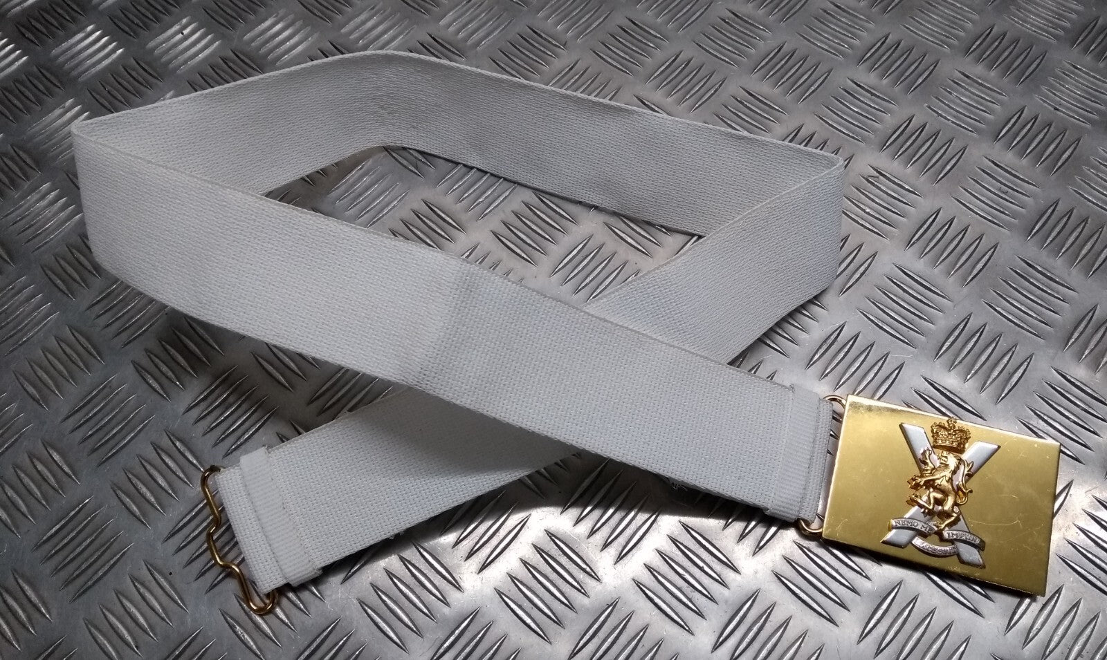 RRS White Belt British Scottish Pattern Courlene Parade Max 39"
