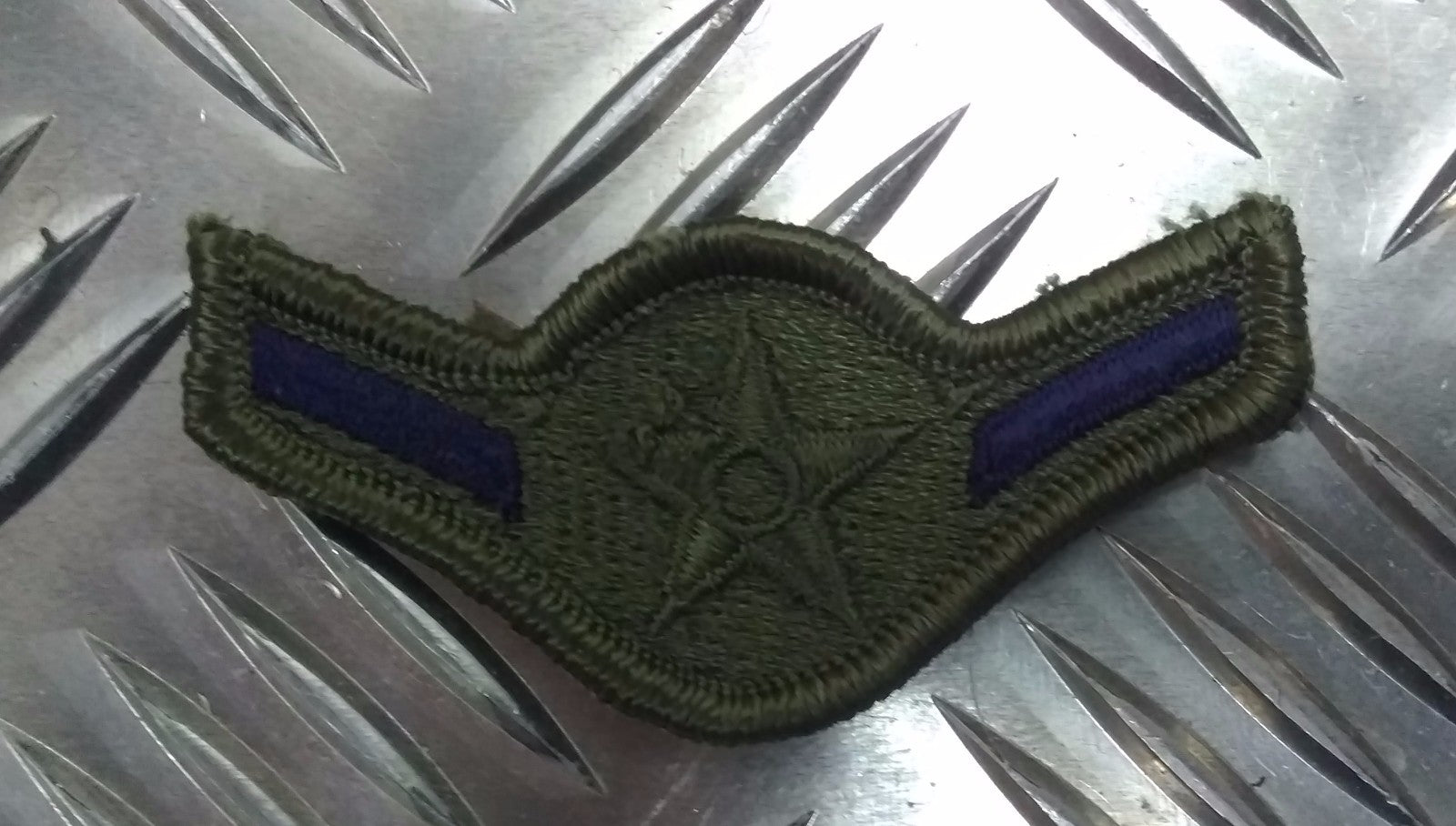US USAF Embroidered Insignia Patch / Sew on Arm Badge Air Force Green Coloured
