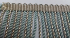 Silver & Light Blue Mylar Thread Fringe 45mm Drop / Epaulette Fringe