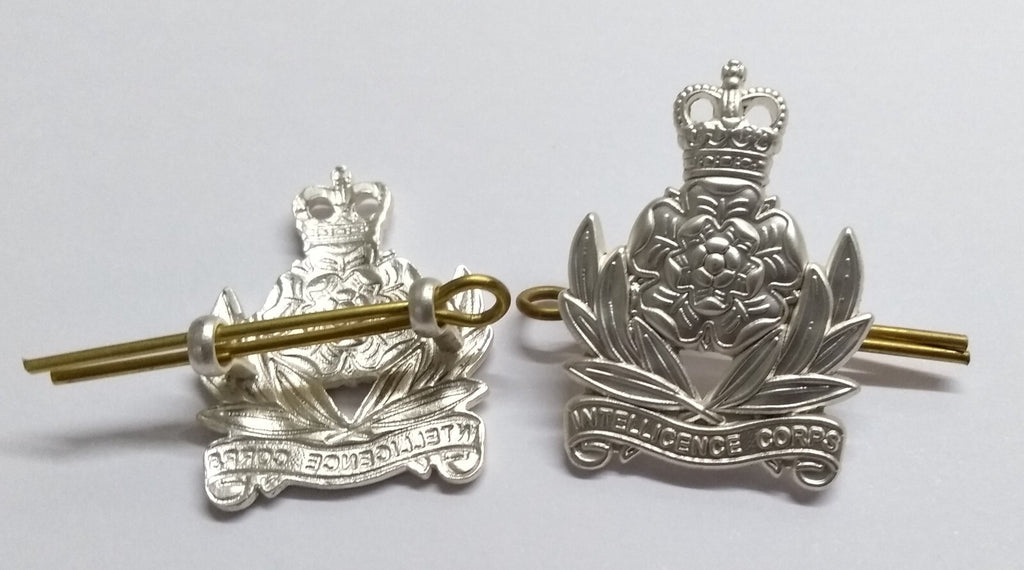 Intelligence Corps Collar Dogs Army Offc. Metal Badges & Split Pins