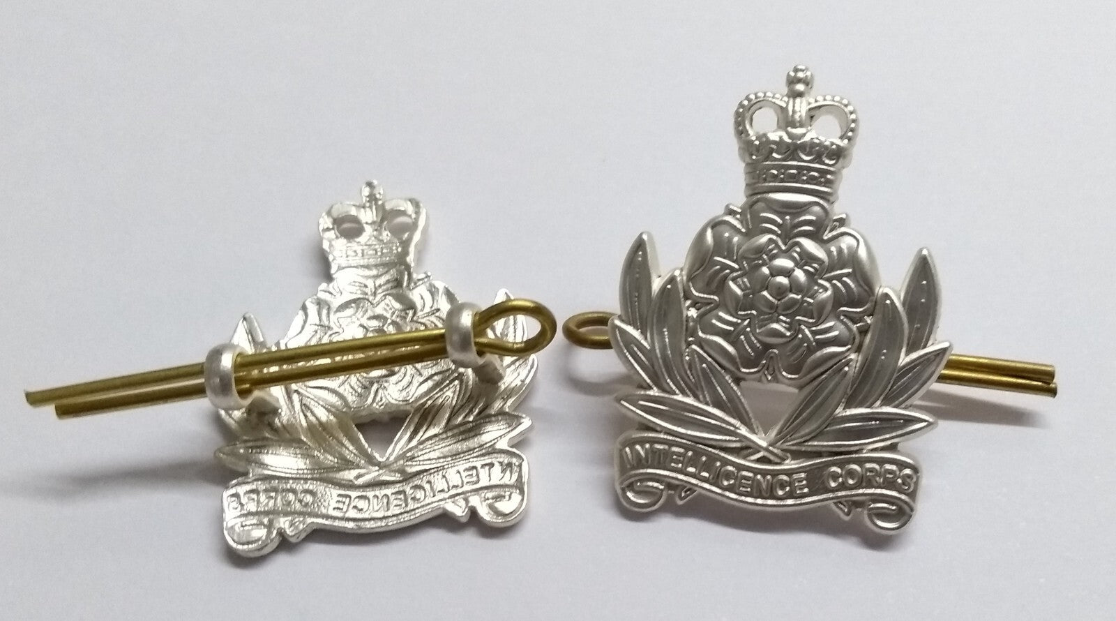 Intelligence Corps Collar Dogs Army Offc. Metal Badges & Split Pins
