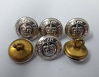 Genuine British Issue Obsolete London Met Silver Crown Buttons X 20 ASBT120
