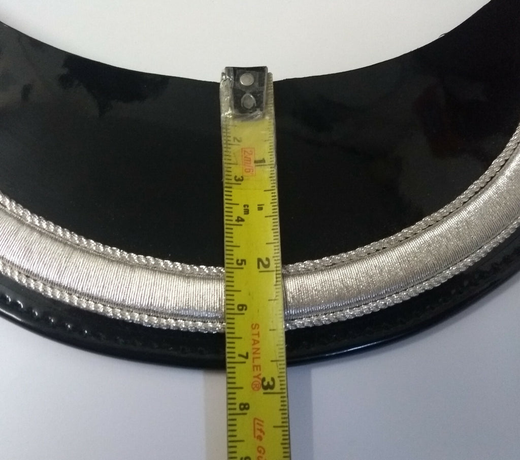 Genuine British Made Senior Officer Silver Mylar Braided Dress Cap Peak