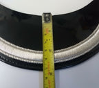 Genuine British Made Senior Officer Silver Mylar Braided Dress Cap Peak