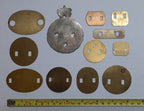 Back Plates Assorted lot of 12 Insignia Backing Shims British