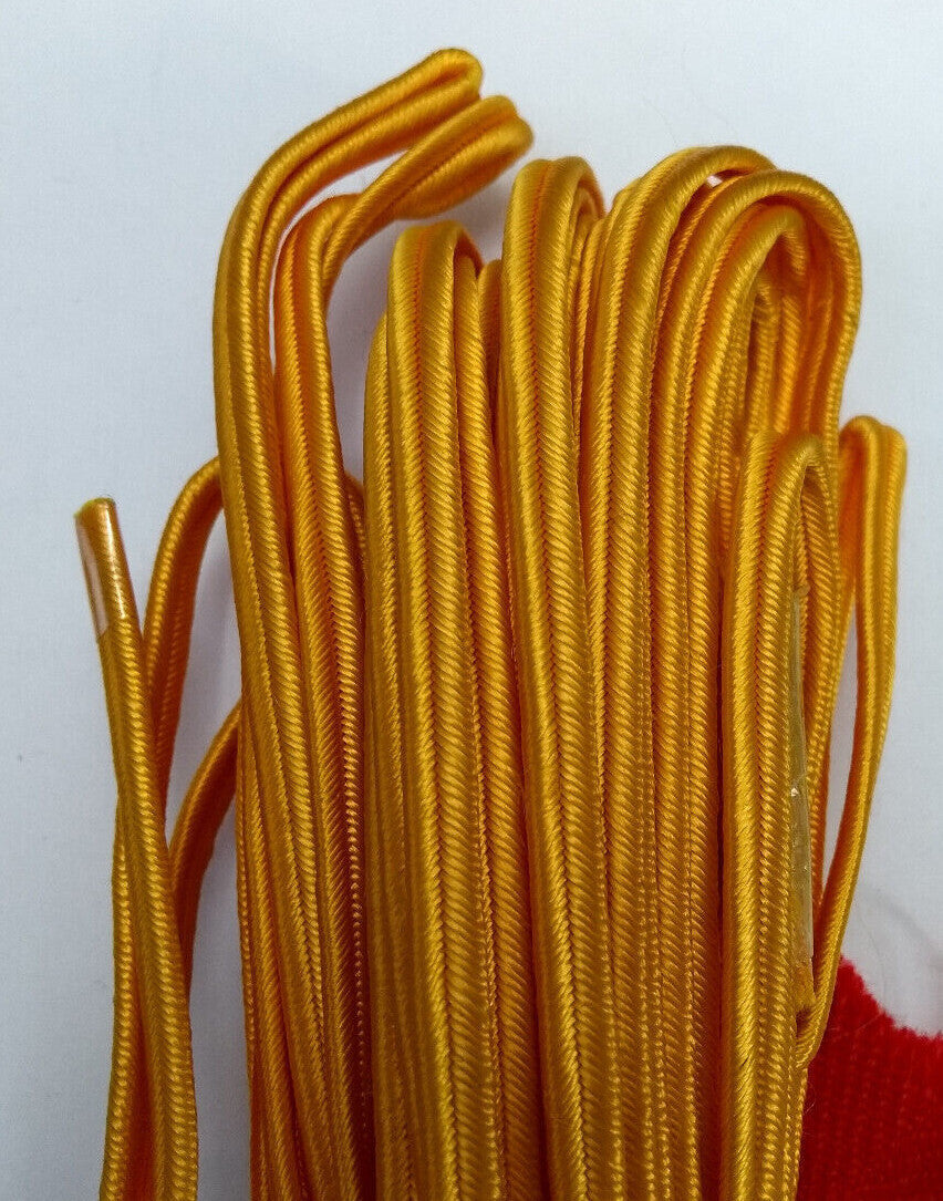 Orange / Gold Russia Braid Cord Lace Ribbon 5mm 3/16" Rayon Material