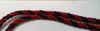 Royal Army Ordnance Corps RAOC Black & Red 3 ply single cord Lanyard