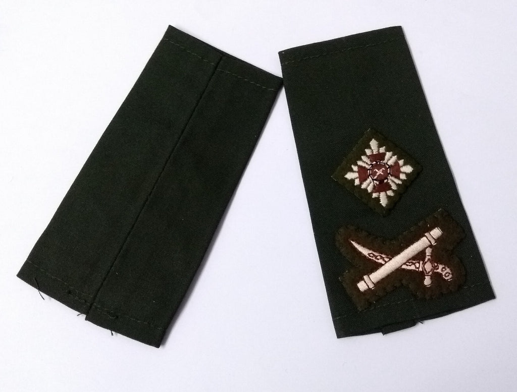 Vintage Major General Green Army Shoulder Slides Uniform Epaulettes Unissued