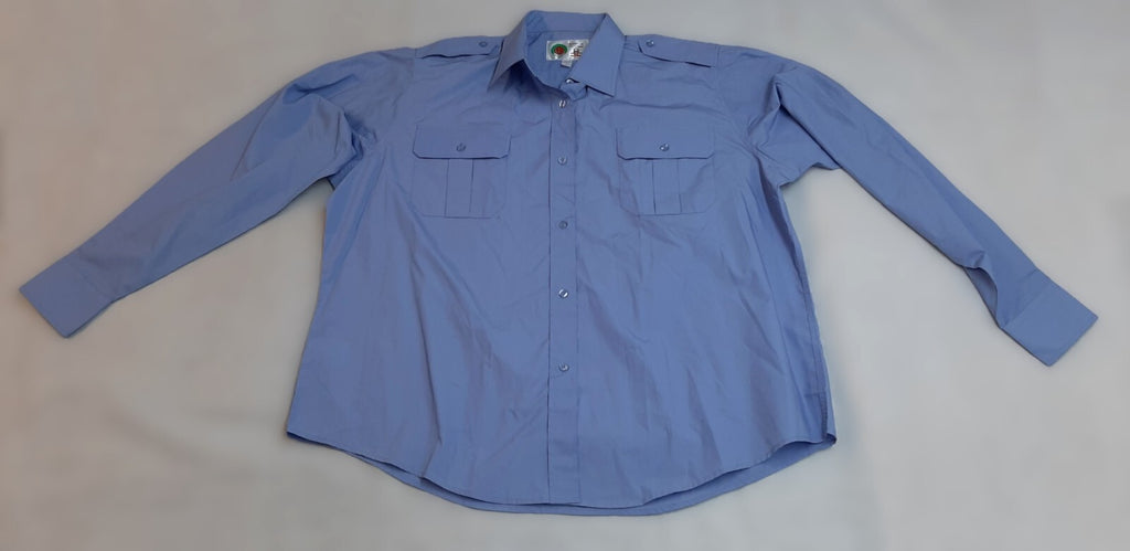 RAF Royal Air Force Airforce Blue Shirt Long Sleeve Kempton Manufactures Pre Production Sample 17"