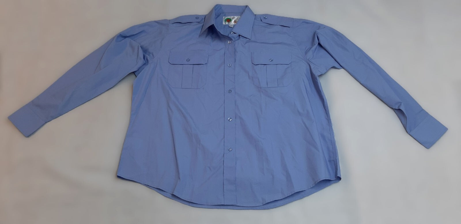 RAF Royal Air Force Airforce Blue Shirt Long Sleeve Kempton Manufactures Pre Production Sample 17"