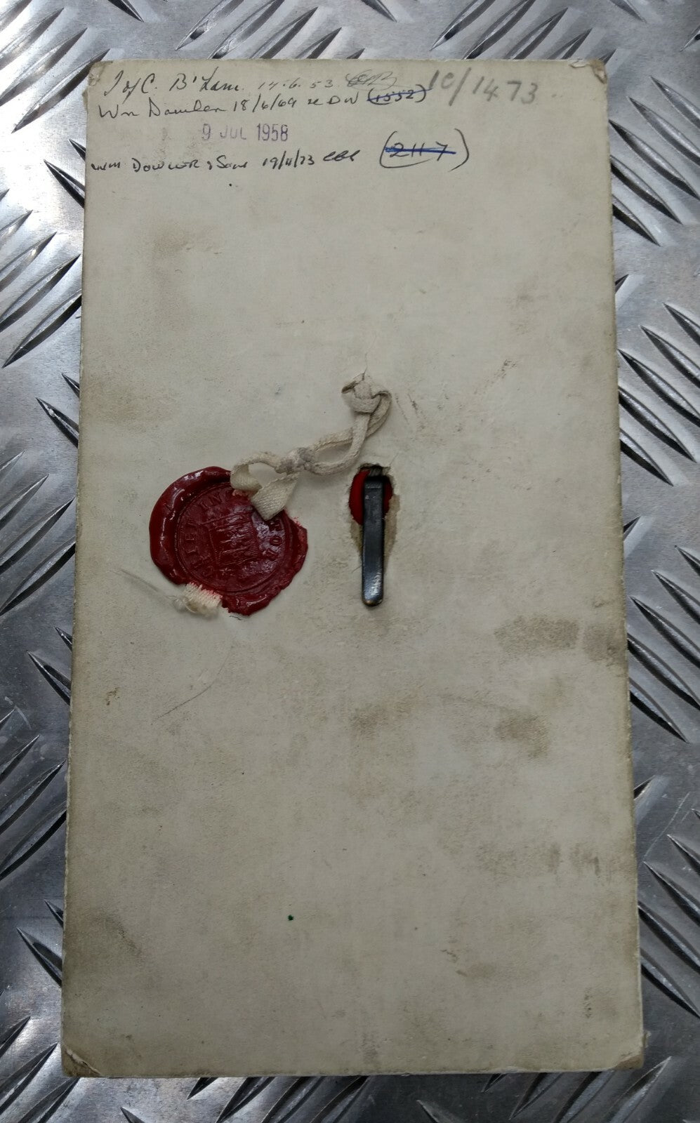 Genuine Vintage British Army Inspectorate of Stores Metal Badge Sample Card 1952