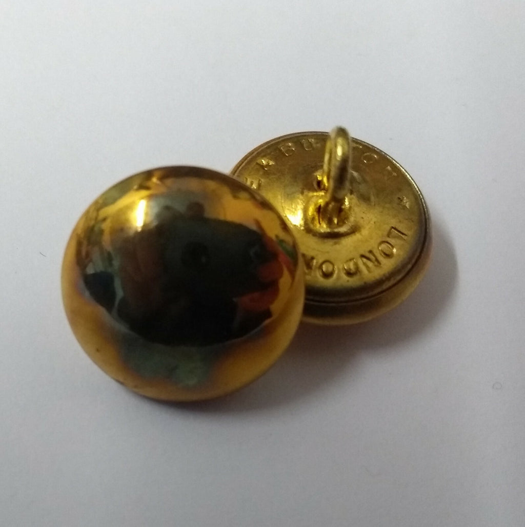 Genuine Vintage British Issue Plain Gilt Domed Ceremonial Dress Buttons