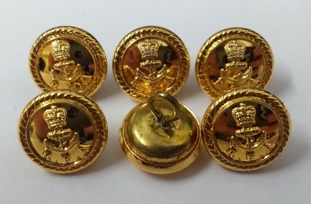 Genuine British Navy Issue RFA Royal Fleet Auxiliary Gilt Dress Buttons ASBT93
