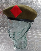 The Lancs Beret Cap Wool with Leather Rim Duke of Lancaster No Badge 56cm
