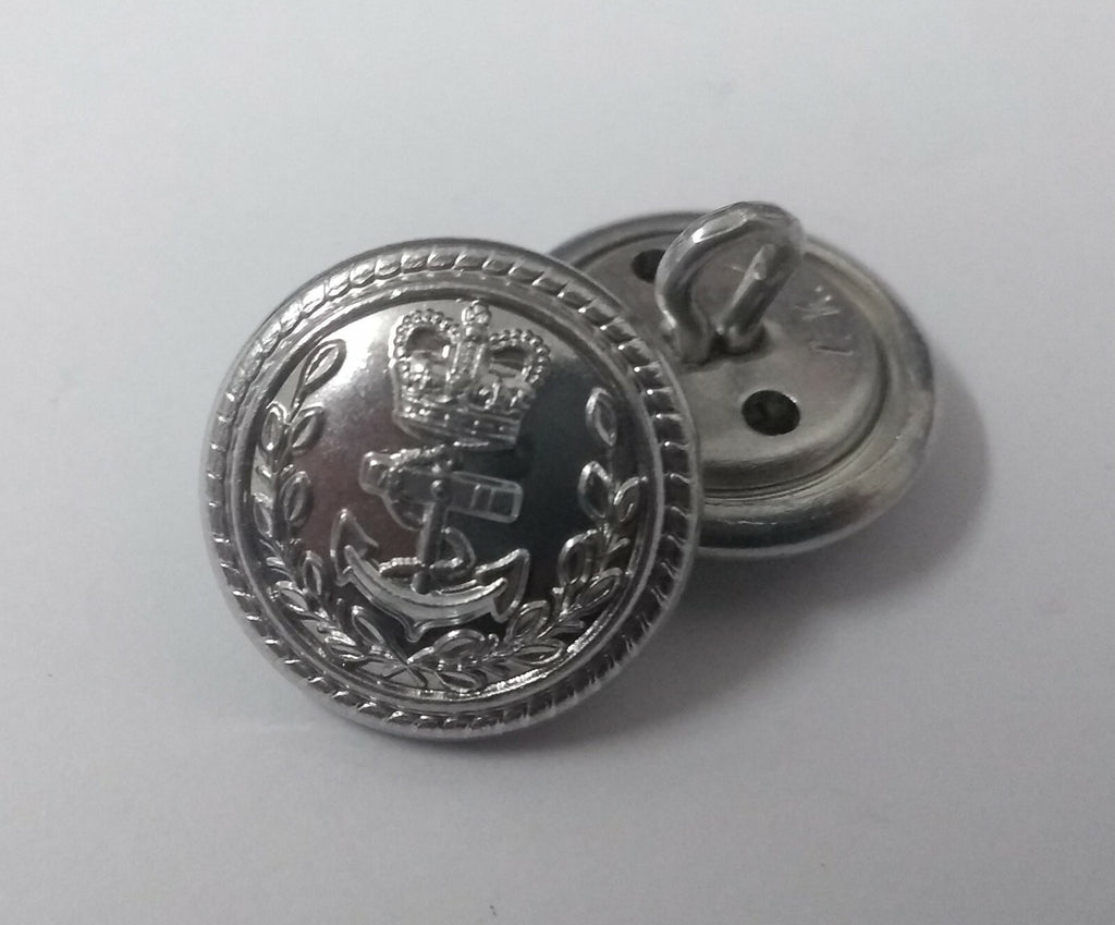RN Naval Officers Flag Silver Mess Dress Buttons RN 19.1mm 30L ASBT45