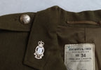 RAOC Vintage Jacket No2 Dress Old Khaki Pattern With Collar Badges