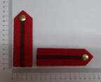 RED Officer's Gorgets British Made Army Pattern with Twill Cord and Buttons