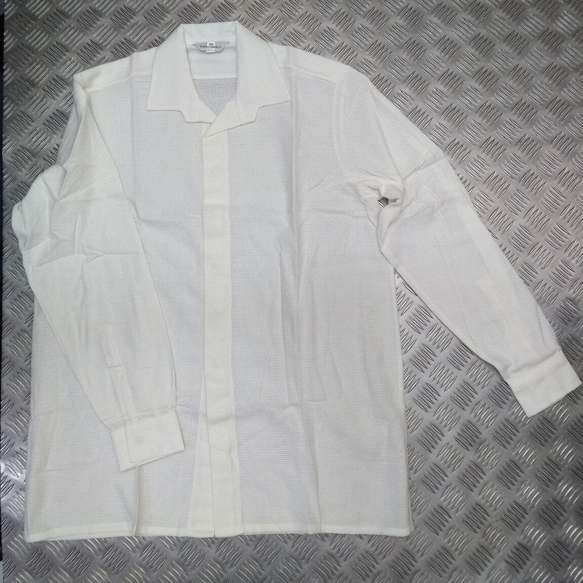 Food Handlers Shirt White Unisex Size Small Long Sleeve, Harrison Field - NEW
