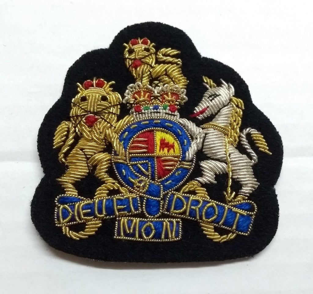 No1 Warrant Officer Badge (Navy) British Army Hand Embroidered Royal Arms Patch