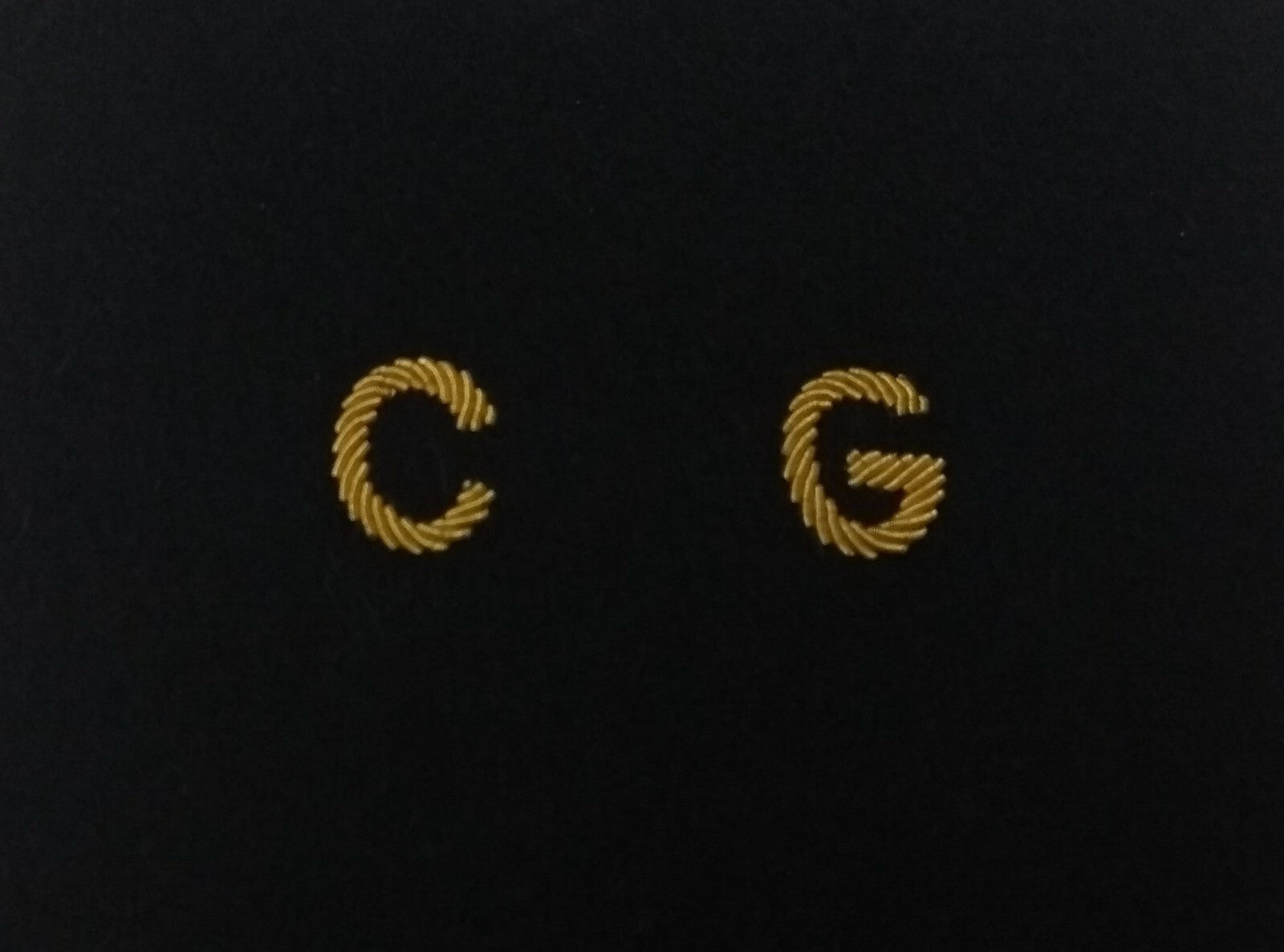 Genuine British Naval Wire Braided Lettering CG Captain of Gun Swatch