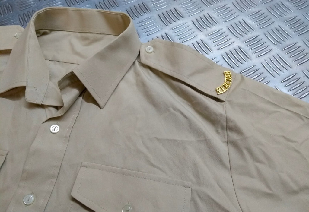British Army Mercs FAD Shirt No2 Short Sleeves With Q/C Crown and 3 Bar Chevron Collar 41cm