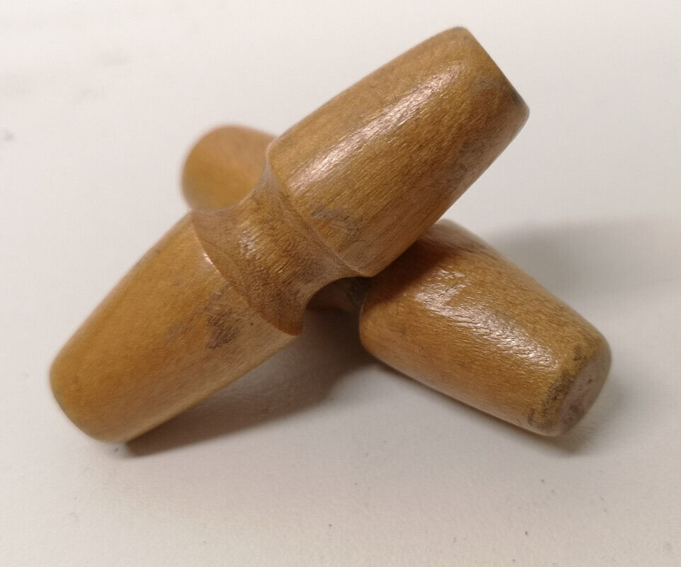 Wooden Toggles for Sleeping Bag Clothing Crafts Sewing DIY x2 pairs