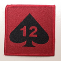 12th Armoured Infantry Brigade Red and Black TRF Patch/Badge - NEW