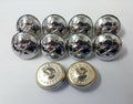 Genuine British Made Uniform Dress Chrome Buttons 36L x 10 NEW