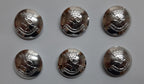 Royal Yeomanry Buttons Cress Size 30L Silver With British Army (RY) Insignia