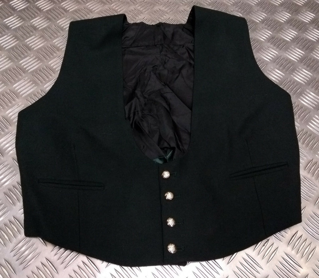 British Army Issue Green Mess Dress Waistcoat With Intelligence Corps Buttons