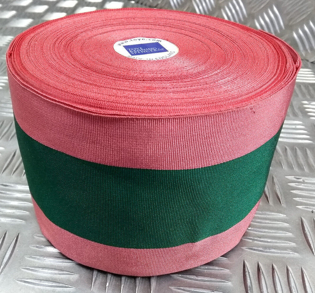 Vintage 10cm / 4" Wide Striped Grosgrain Ribbon Made by Toye, Kenning & Spencer