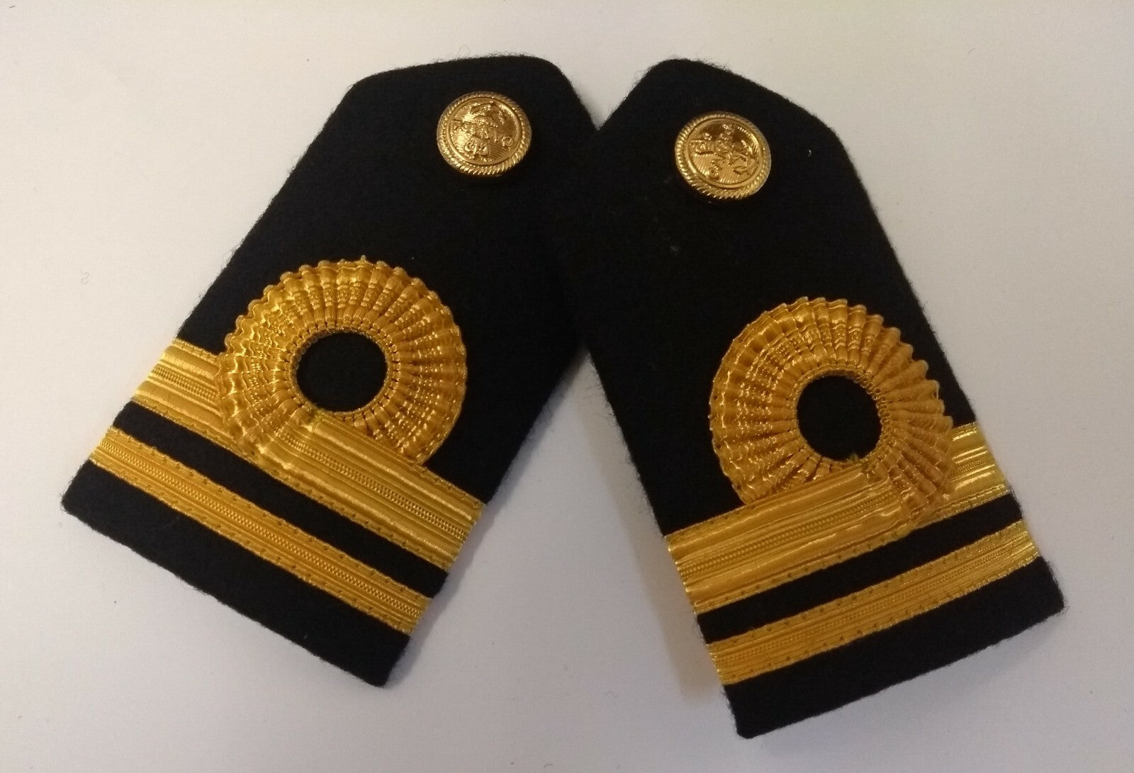 Genuine Canadian Naval Female Gold Wire Rank Shoulder Boards Epaulettes LFS10