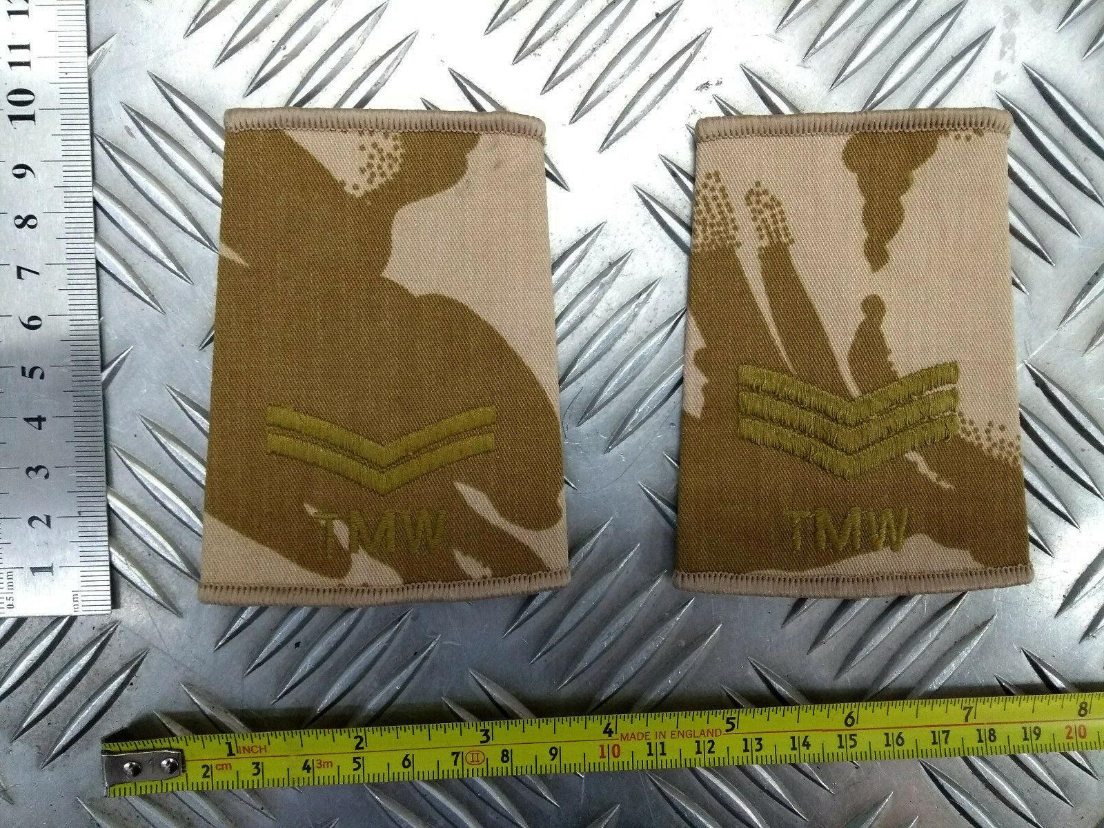 Desert Camo Tactical Medical Wing TMW Rank Slides Genuine British Army - NEW