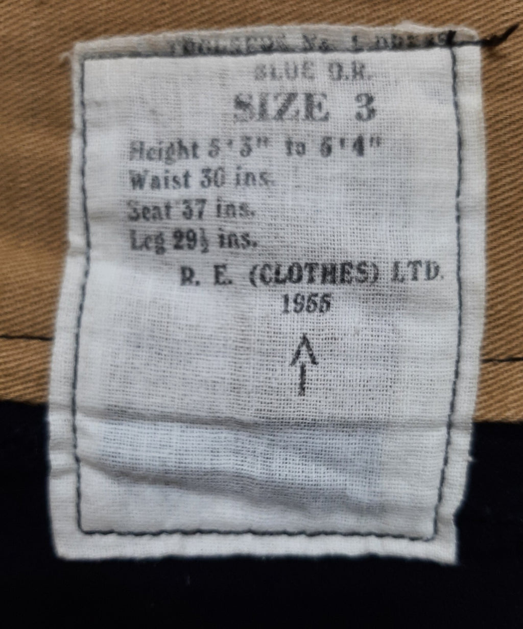 Vintage No1 Trousers Army British Other Ranks Red Stripe Blues W33 Inch