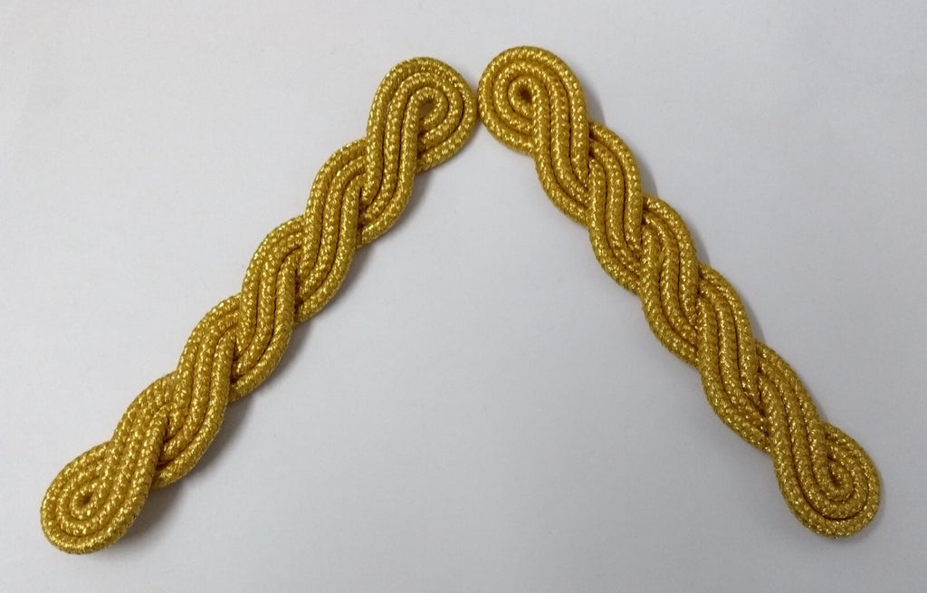 Gold Cords Shoulder British Made Army Issue no Rank Insignia Ceremonial
